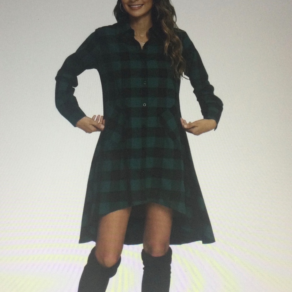 ORLAIN,  green plaid dress,  Plus size Size 2XL, NEW